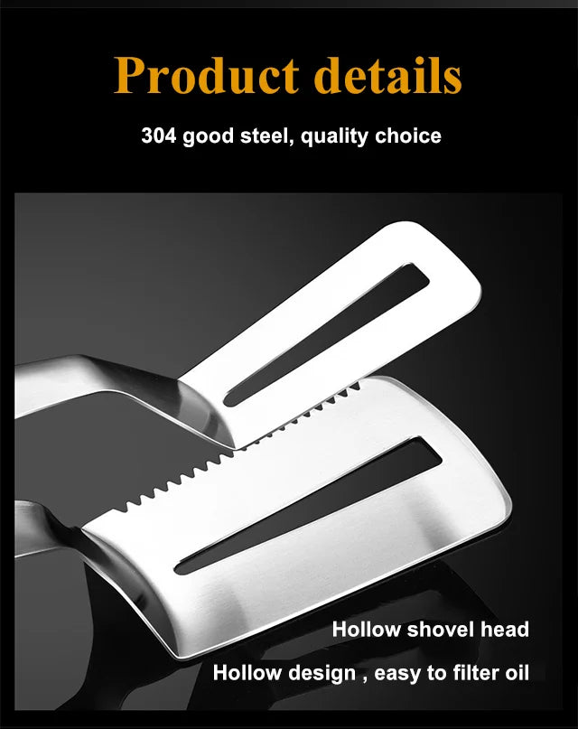 304 Stainless Steel 3 in 1 Thickened Food Tongs