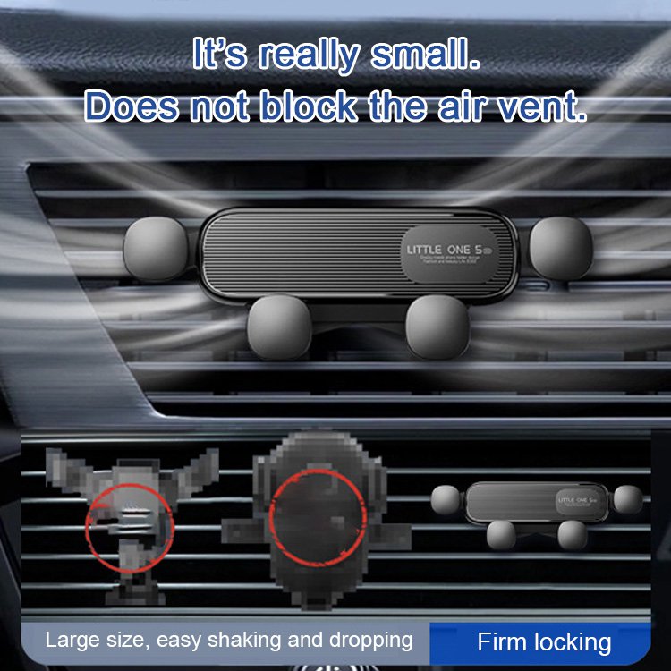 Compact car vent-mountedphone holder