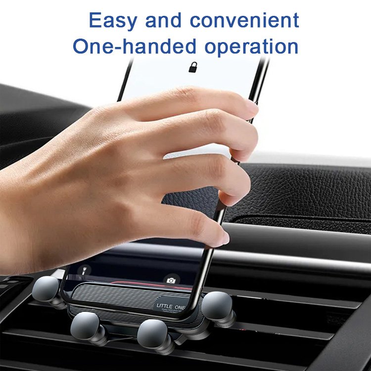 Compact car vent-mountedphone holder
