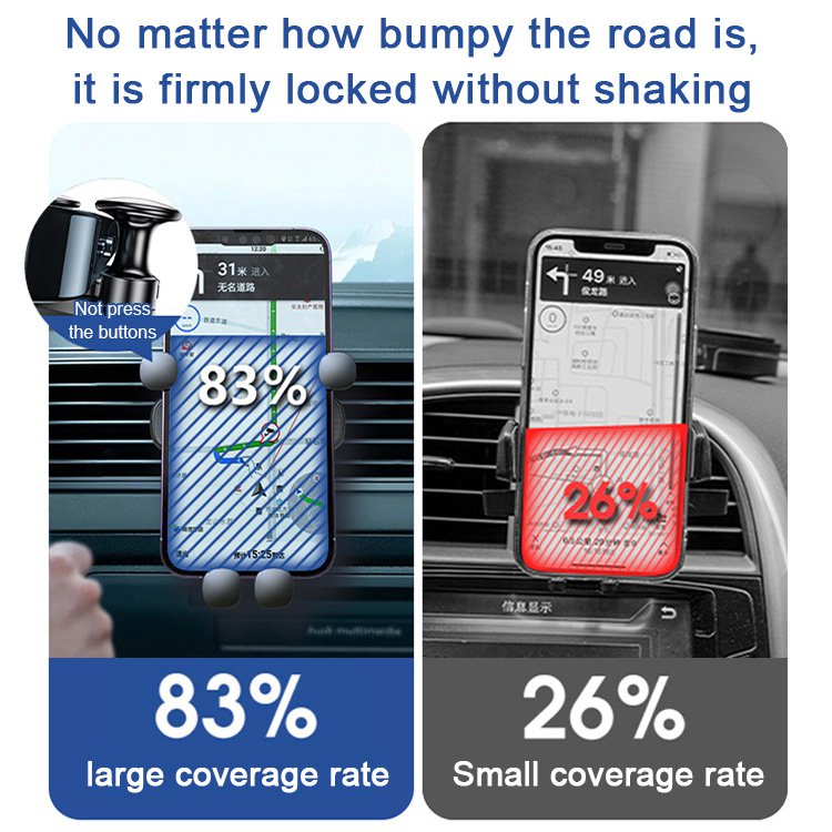 Compact car vent-mountedphone holder