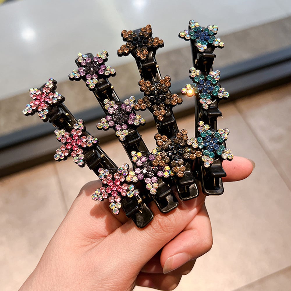 🔥Hot Sale🔥 Neue funkelnde Kristallstein geflochtene Haarspangen