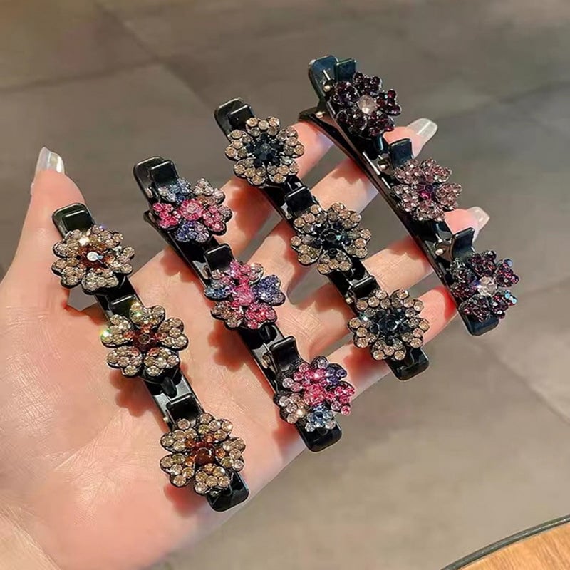 🔥Hot Sale🔥 Neue funkelnde Kristallstein geflochtene Haarspangen