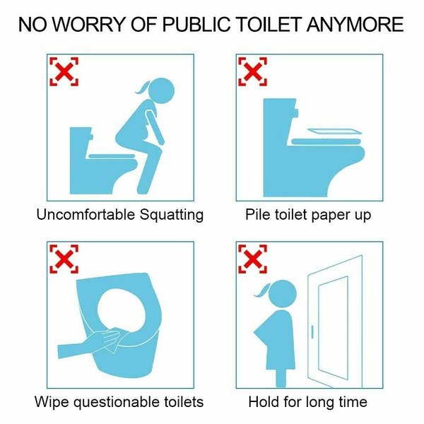 Biodegradable Disposable Plastic Toilet Seat Cover (50 Pcs/Set)