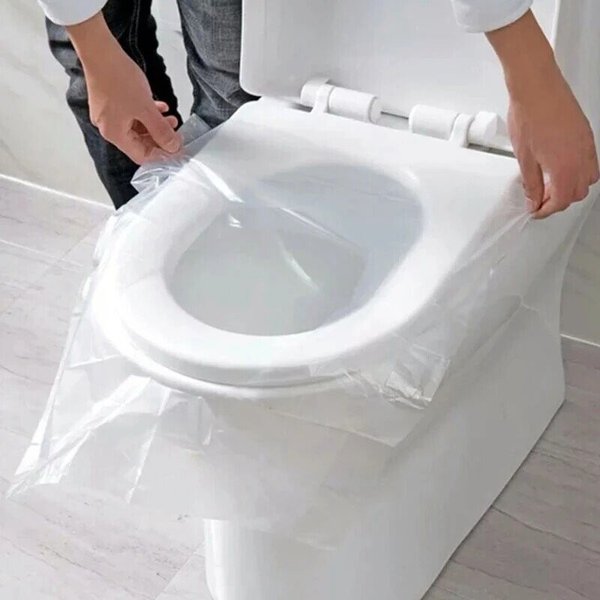 Biodegradable Disposable Plastic Toilet Seat Cover (50 Pcs/Set)